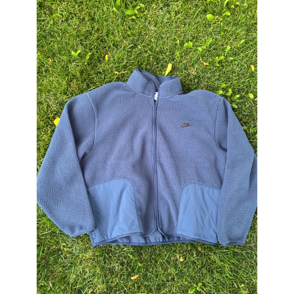 Nike Sportswear Therma-FIT Sherpa Fleece Full Zip Jacket Blue Large DQ5174-491